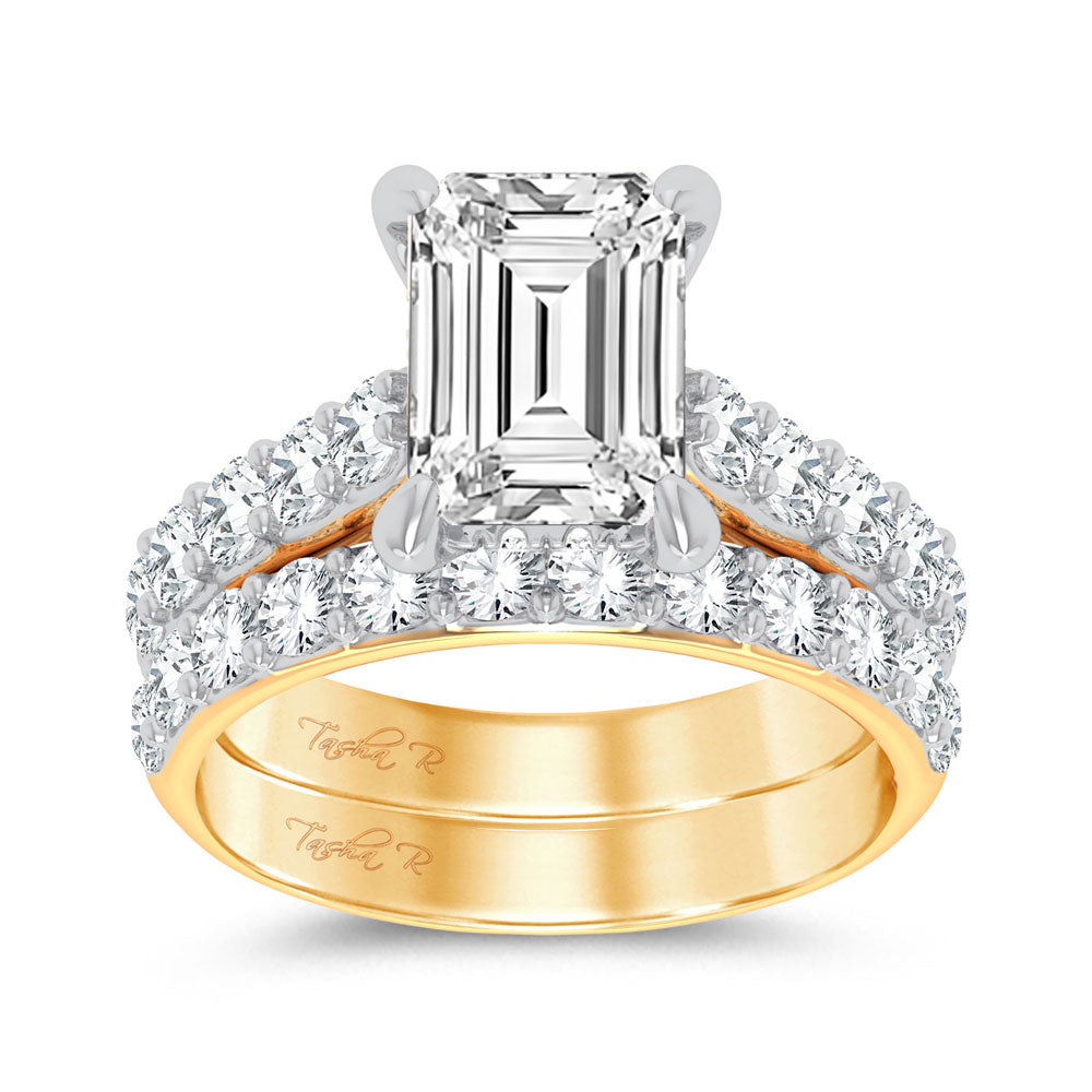 14K 5.00CT Certified Lab Grown Diamond Bridal Ring - Picasso Gold & Diamond Jewelry