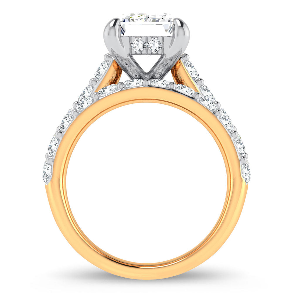 14K 5.00CT Certified Lab Grown Diamond Bridal Ring - Picasso Gold & Diamond Jewelry