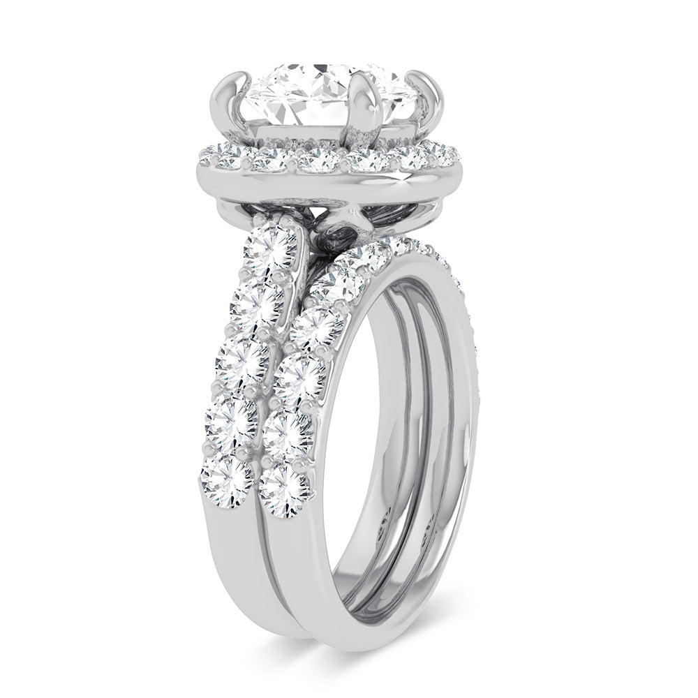 14K 5.00CT Certified Lab Grown Diamond Bridal Ring - Picasso Gold & Diamond Jewelry