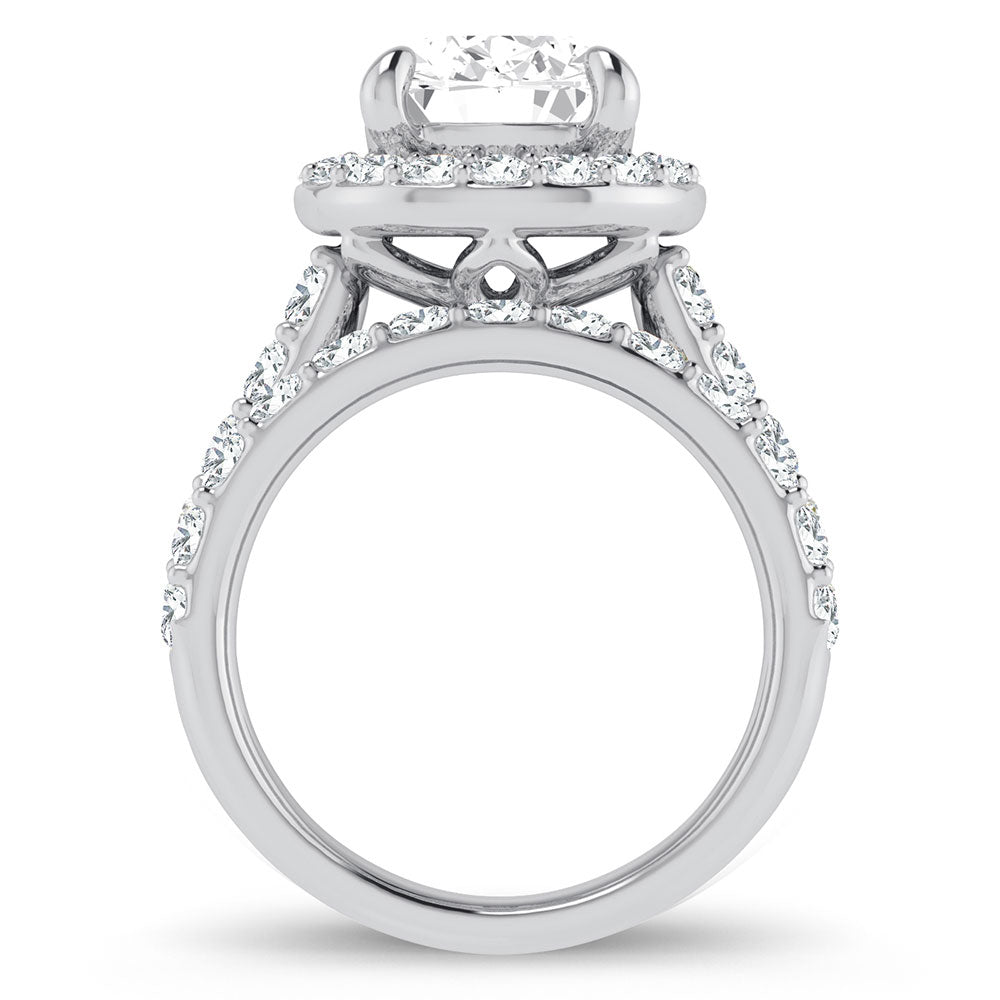 14K 5.00CT Certified Lab Grown Diamond Bridal Ring - Picasso Gold & Diamond Jewelry