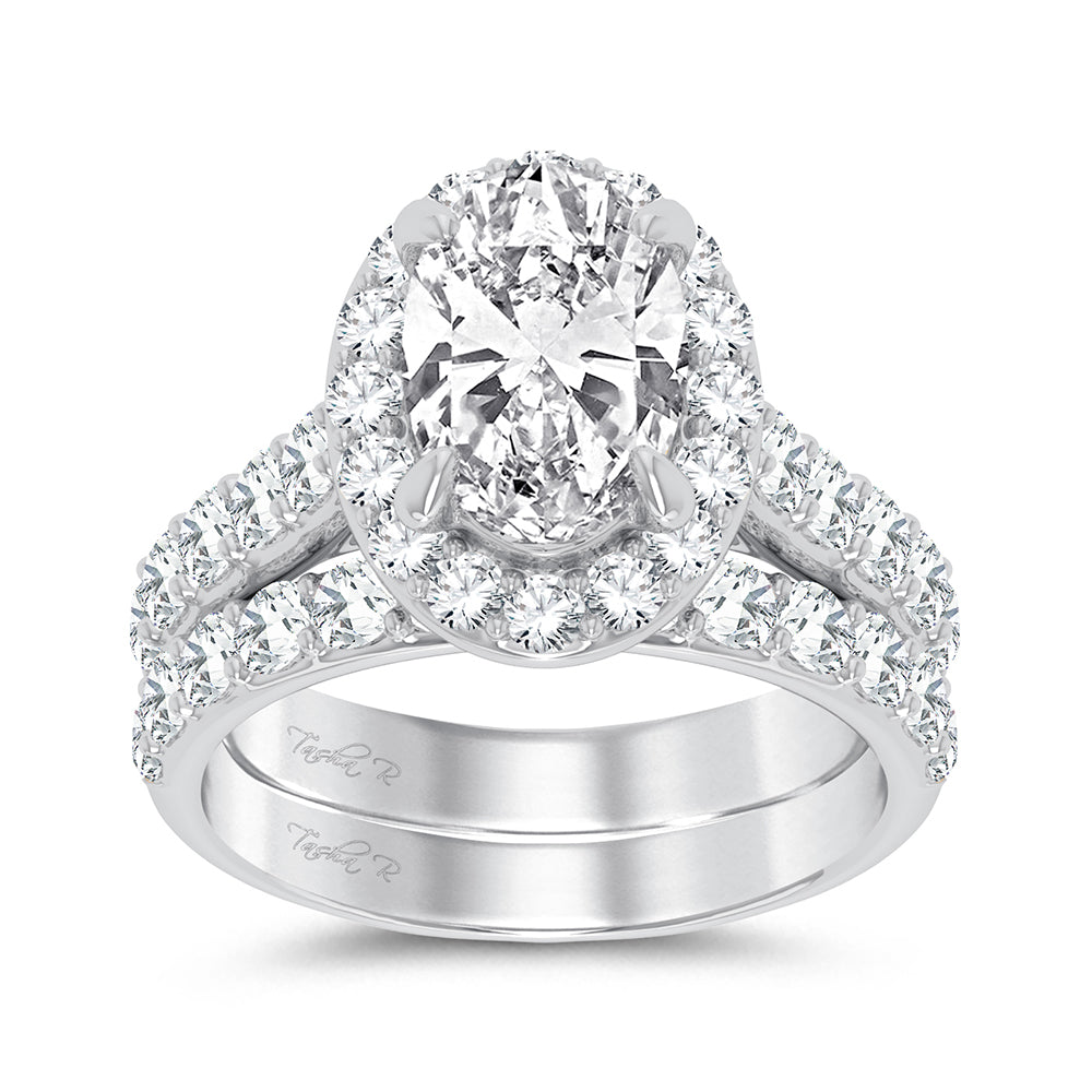 14K 5.00CT Certified Lab Grown Diamond Bridal Ring - Picasso Gold & Diamond Jewelry