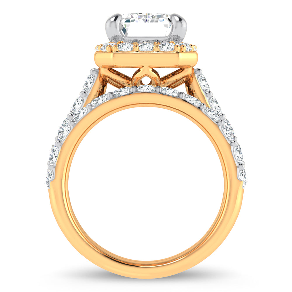 14K 5.00CT Certified Lab Grown Diamond Bridal Ring - Picasso Gold & Diamond Jewelry