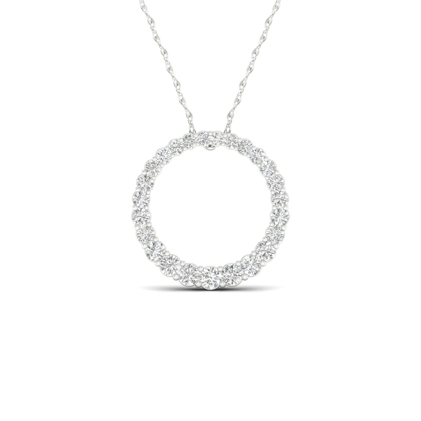 14K 1.00CT Lab Diamond Pendant - Picasso Gold & Diamond Jewelry