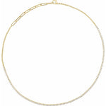 14K Yellow Gold 3 1/5 CTW Natural Diamond Adjustable Necklace (15-18”) - Picasso Gold & Diamond Jewelry