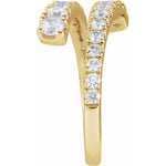 14K Yellow Gold 9/10 CTW Lab-Grown Diamond Bypass Ring - Picasso Gold & Diamond Jewelry