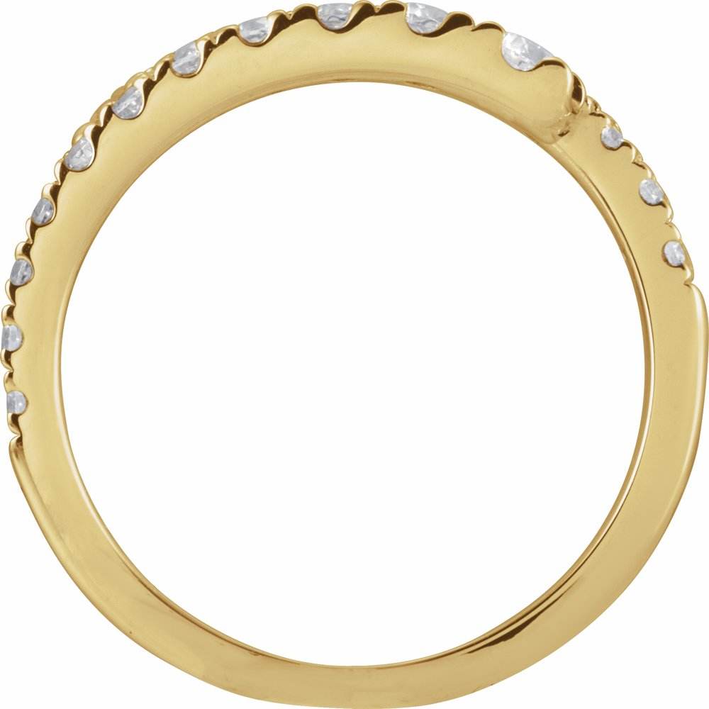 14K Yellow Gold 9/10 CTW Lab-Grown Diamond Bypass Ring - Picasso Gold & Diamond Jewelry