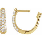 14K Yellow Gold 1/2 CTW Natural Diamond Hoop Earrings – Classic Elegance for Every Occasion - Picasso Gold & Diamond Jewelry
