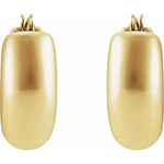 14K Yellow Electroform 20mm Hoop Earrings | Polished Finish, Hollow Design | Picasso Gold & Diamond Jewelry - Picasso Gold & Diamond Jewelry
