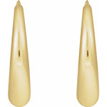 14K Yellow Gold 37.2mm Electroform Puffed Hoop Earrings - Picasso Gold & Diamond Jewelry