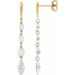 14K Yellow Gold 1 1/2 CTW Lab-Grown Diamond Drilled Earrings – Sustainable, Brilliant, and Eco-Friendly Luxury Jewelry for the Holidays - Picasso Gold & Diamond Jewelry