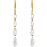 14K Yellow Gold 1 1/2 CTW Lab-Grown Diamond Drilled Earrings – Sustainable, Brilliant, and Eco-Friendly Luxury Jewelry for the Holidays - Picasso Gold & Diamond Jewelry