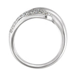 14K White Gold 1/2 CTW Lab-Grown Diamond Bypass Ring – Elegant & Sustainable Fine Jewelry - Picasso Gold & Diamond Jewelry