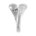 14K White Gold 1/2 CTW Lab-Grown Diamond Bypass Ring – Elegant & Sustainable Fine Jewelry - Picasso Gold & Diamond Jewelry