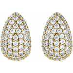 14K Yellow & White Gold 1 3/4 CT Lab-Grown Diamond Teardrop Hoop Earrings – VS Clarity, F+ Color, Ethical & Sustainable Luxury - Picasso Gold & Diamond Jewelry