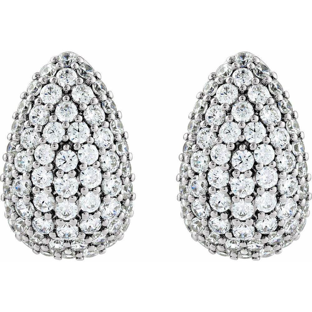 14K Yellow & White Gold 1 3/4 CT Lab-Grown Diamond Teardrop Hoop Earrings – VS Clarity, F+ Color, Ethical & Sustainable Luxury