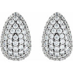 14K Yellow & White Gold 1 3/4 CT Lab-Grown Diamond Teardrop Hoop Earrings – VS Clarity, F+ Color, Ethical & Sustainable Luxury - Picasso Gold & Diamond Jewelry