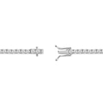 14K White Gold tennis necklace, product close-up (view 2).