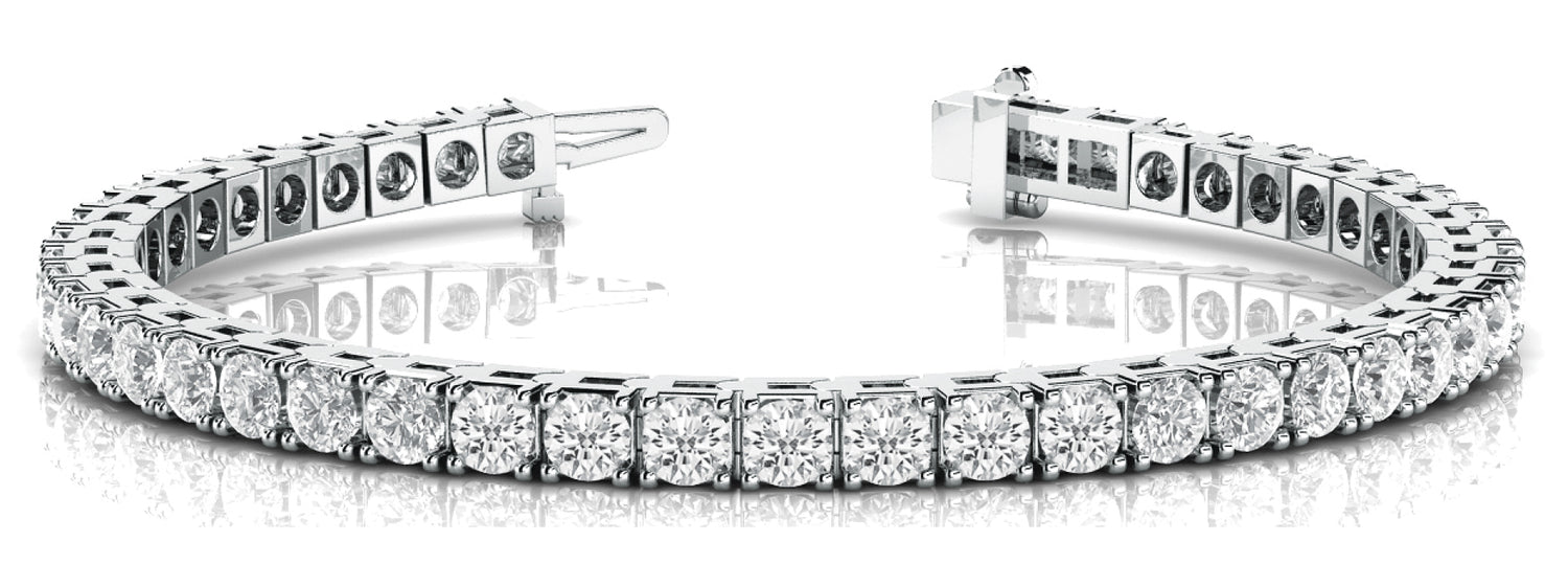 3 ct tw Lab Grown Diamond Tennis Bracelet in 14K White Gold