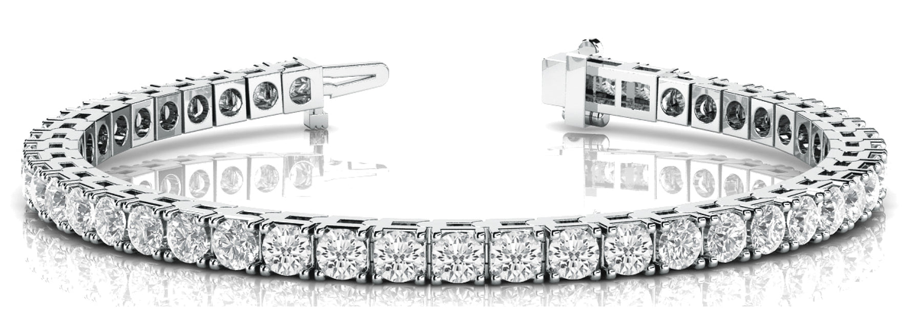 3 ct tw Lab Grown Diamond Tennis Bracelet in 14K White Gold