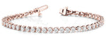 3 1/4 ct tw Lab Grown Diamond Tennis Bracelet in 14K Rose Gold