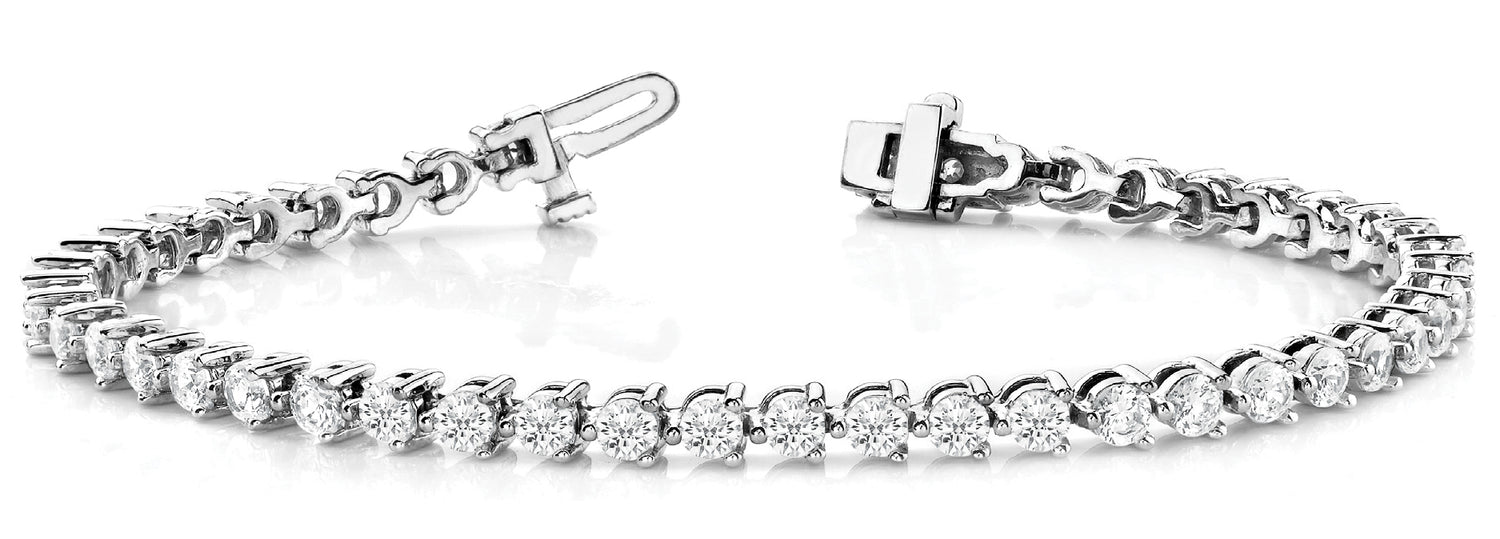 7 ct tw Lab Grown Diamond Tennis Bracelet in 14K White Gold