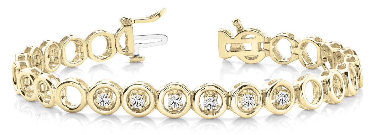 Add-A-Stone Lab Grown Diamond Bracelet - 1/4 ct tw | 14K & 18K Gold, VS1 D/E/F | 14K Yellow Gold | Lab Grown Diamond Bracelet