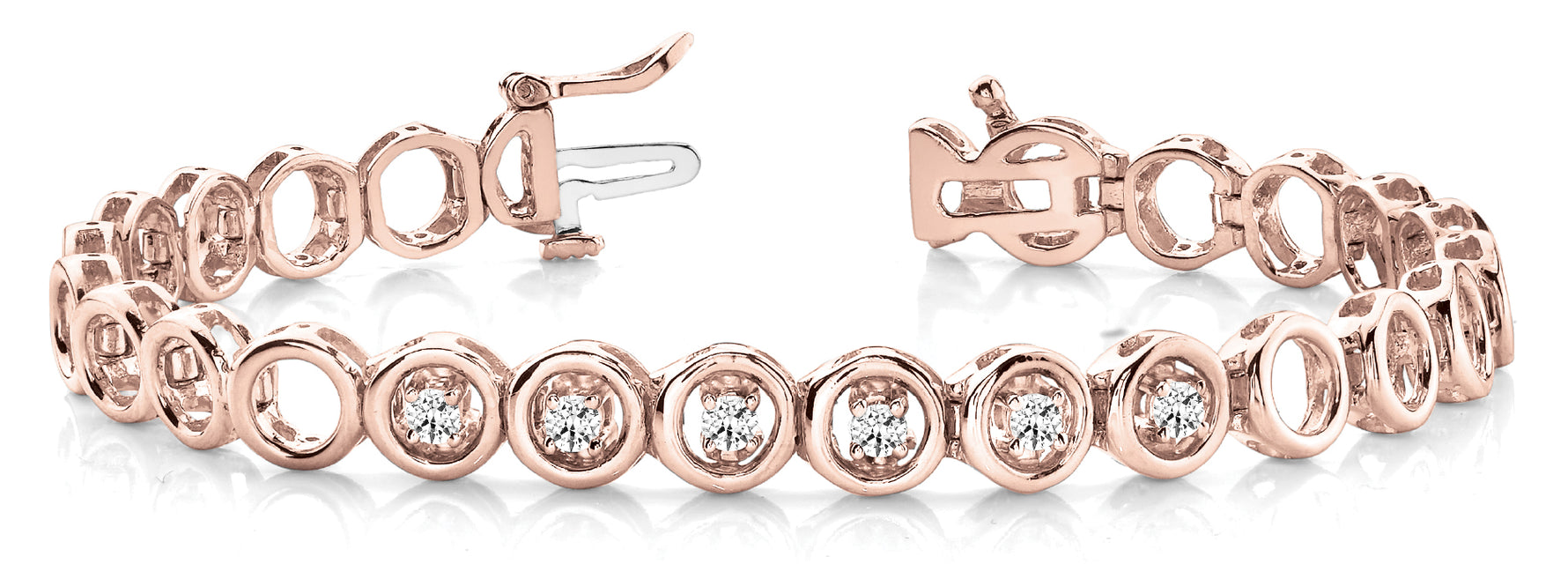Add-A-Stone Lab Grown Diamond Bracelet - 1/4 ct tw | 14K & 18K Gold, VS1 D/E/F | 14K Rose Gold | Lab Grown Diamond Bracelet