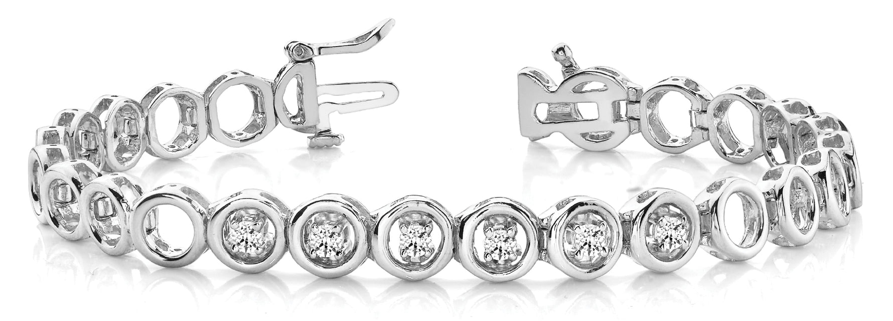 Add-A-Stone Lab Grown Diamond Bracelet - 1/4 ct tw | 14K & 18K Gold, VS1 D/E/F | 14K White Gold | Lab Grown Diamond Bracelet