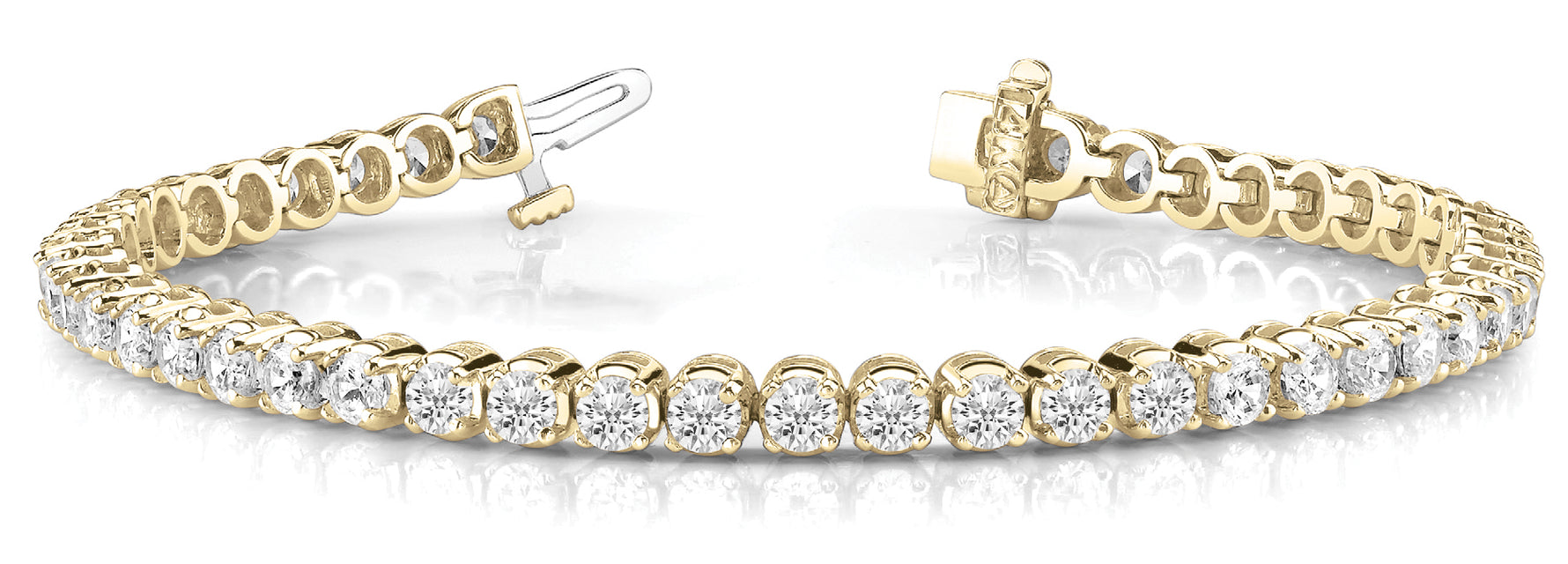 Tennis Lab Grown Diamond Bracelet - 2 1/5 ct tw | 14K & 18K Gold, VS1 D/E/F | 14K Yellow Gold | Lab Grown Diamond Bracelet