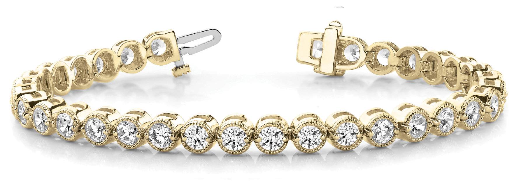 Tennis Lab Grown Diamond Bracelet - 1 ct tw | 14K & 18K Gold, VS1 D/E/F | 14K Yellow Gold | Lab Grown Diamond Bracelet