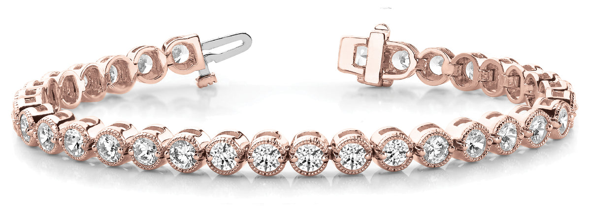 Tennis Lab Grown Diamond Bracelet - 1 ct tw | 14K & 18K Gold, VS1 D/E/F | 14K Rose Gold | Lab Grown Diamond Bracelet