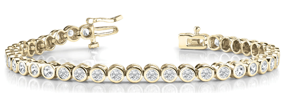 Tennis Lab Grown Diamond Bracelet - 2 ct tw | 14K & 18K Gold, VS1 D/E/F | 14K Yellow Gold | Lab Grown Diamond Bracelet