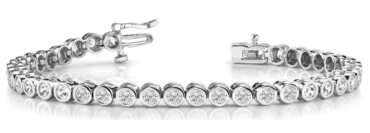 Tennis Lab Grown Diamond Bracelet - 2 ct tw | 14K & 18K Gold, VS1 D/E/F | 14K White Gold | Lab Grown Diamond Bracelet