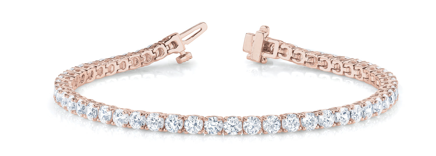 4 5/8 ct tw Lab Grown Diamond Tennis Bracelet in 14K Rose Gold