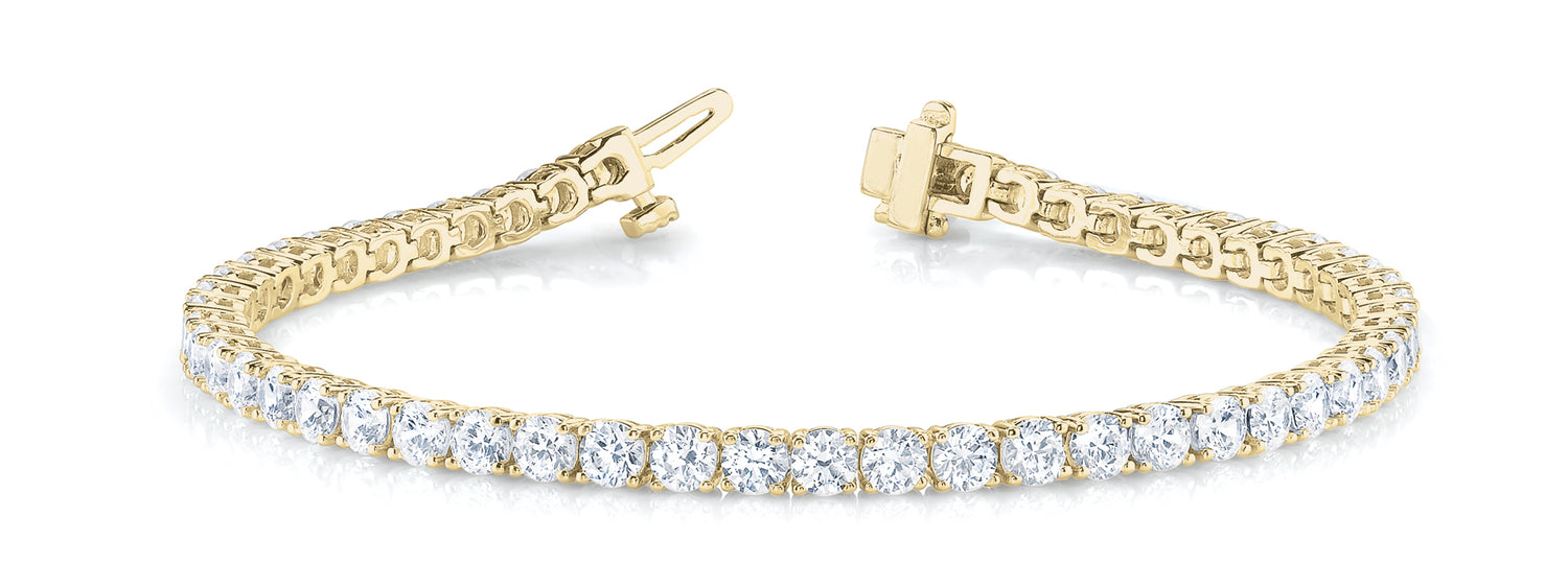 3 1/4 ct tw Lab Grown Diamond Tennis Bracelet in 14K Yellow Gold