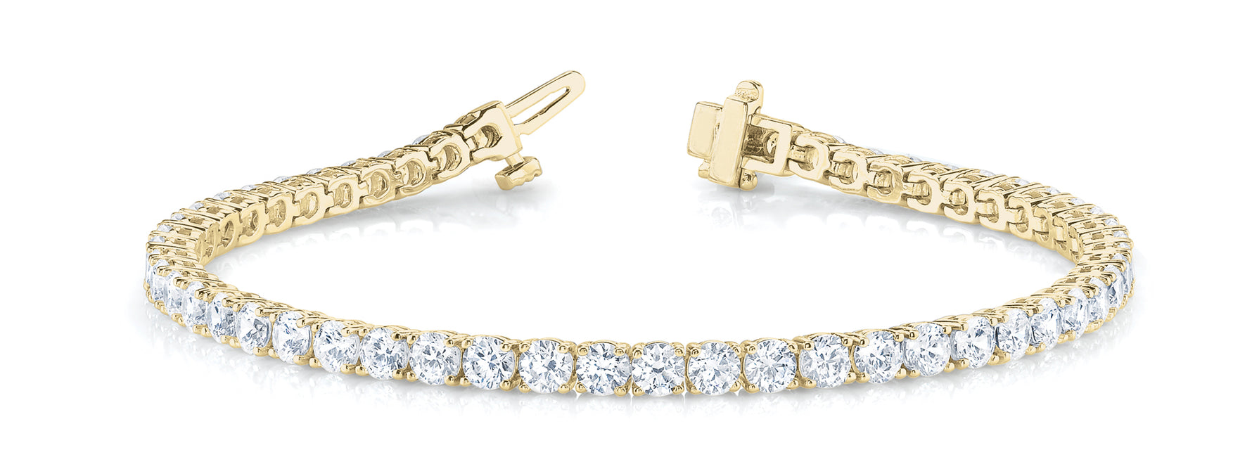 3 1/4 ct tw Lab Grown Diamond Tennis Bracelet in 14K Yellow Gold