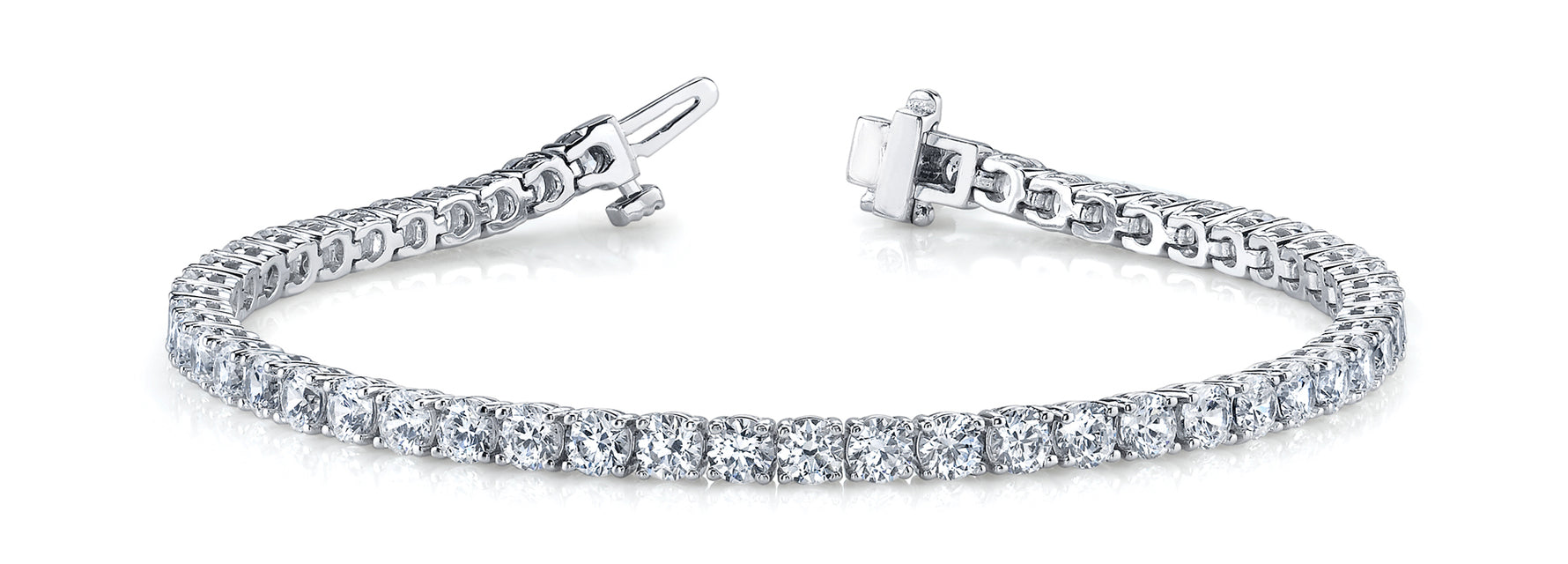 9 7/8 ct tw Lab Grown Diamond Tennis Bracelet in 18K White Gold
