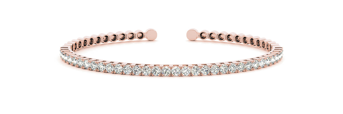 2 ct tw Lab Grown Diamond Bracelet in 14K Rose Gold