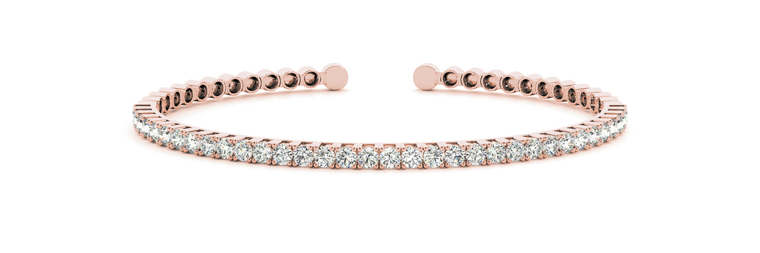 2 ct tw Lab Grown Diamond Bracelet in 14K Rose Gold