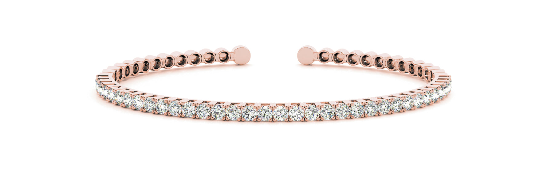 2 ct tw Lab Grown Diamond Bracelet in 14K Rose Gold