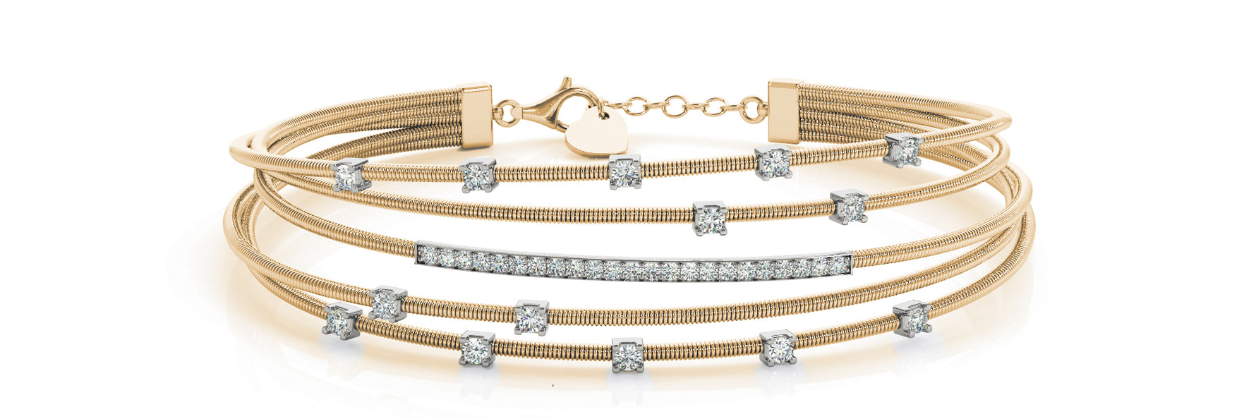 5/8 ct tw Lab Grown Diamond Bracelet in 14K Two-Tone Gold