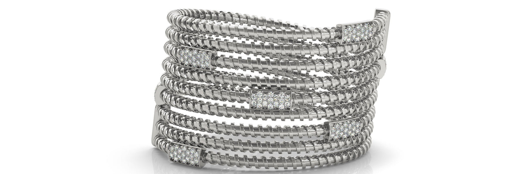 Bangle Lab Grown Diamond Bracelet - 7/8 ct tw | 14K & 18K Gold, VS1 D/E/F | 14K White Gold | Lab Grown Diamond Bracelet