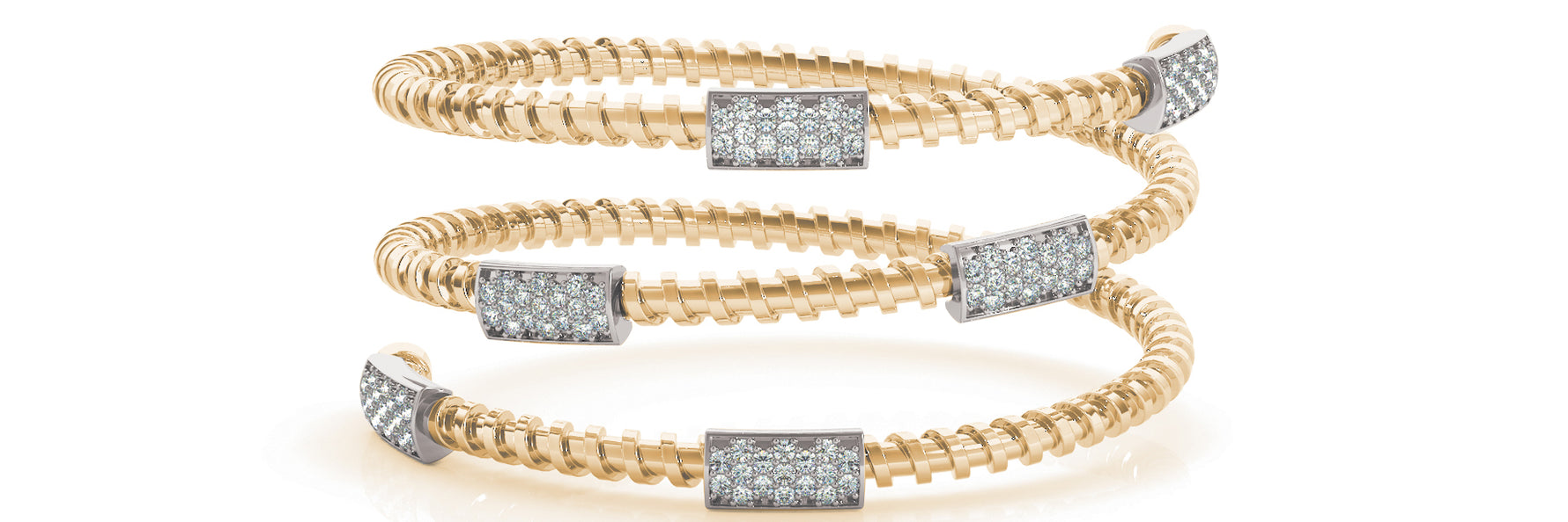 Bangle Lab Grown Diamond Bracelet - 3/4 ct tw | 14K & 18K Gold, VS1 D/E/F | 18K White Gold | Lab Grown Diamond Bracelet