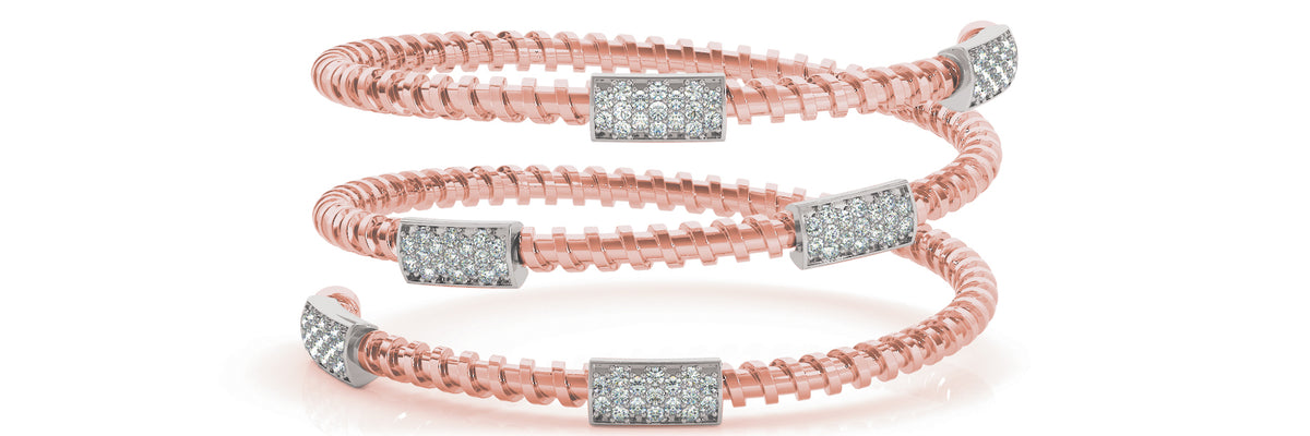 Bangle Lab Grown Diamond Bracelet - 3/4 ct tw | 14K & 18K Gold, VS1 D/E/F | Lab Grown Diamond Bracelet