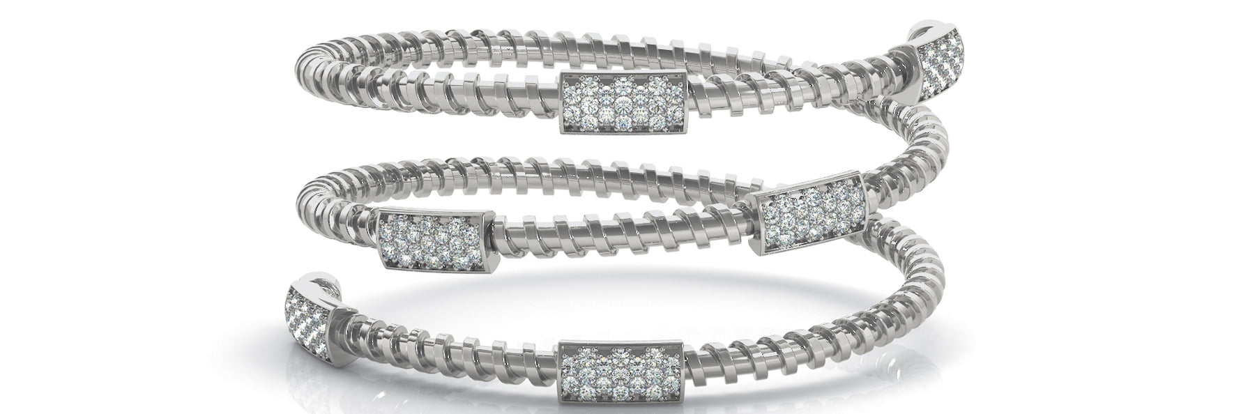 Bangle Lab Grown Diamond Bracelet - 3/4 ct tw | 14K & 18K Gold, VS1 D/E/F | 14K White Gold | Lab Grown Diamond Bracelet
