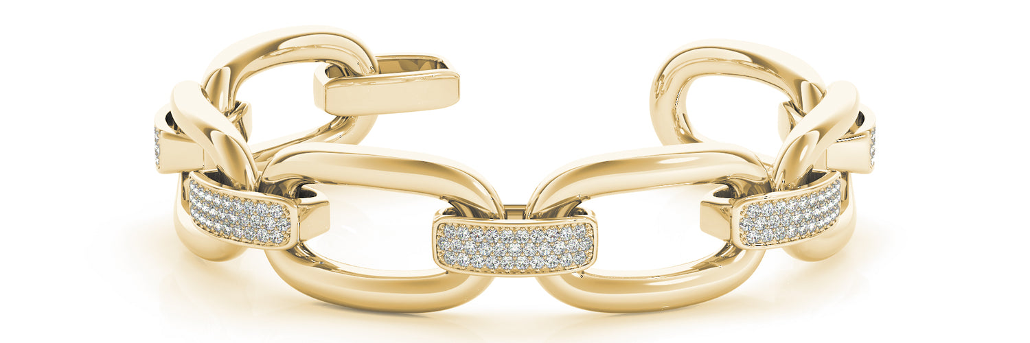 Italian Made Lab Grown Diamond Bracelet - 1 5/8 ct tw | 14K & 18K Gold, VS1 D/E/F | 18K White Gold | Lab Grown Diamond Bracelet