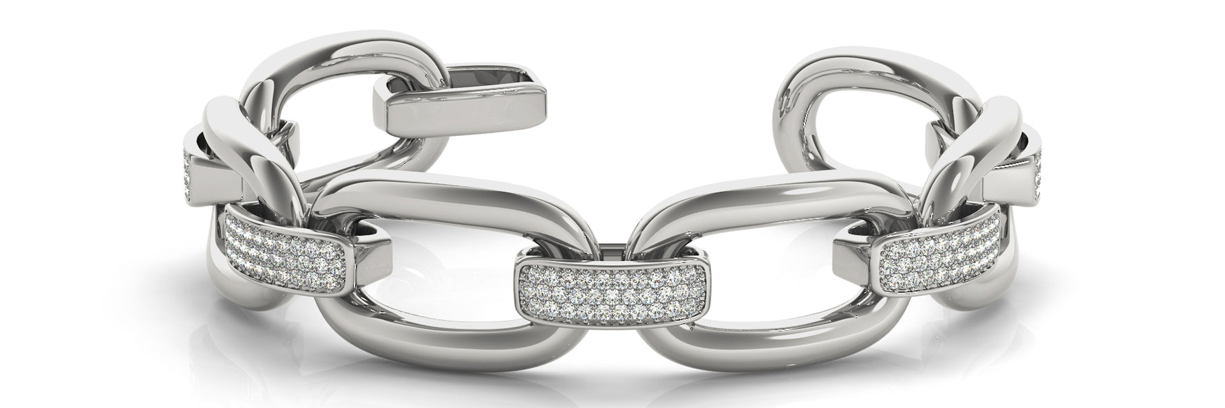 Italian Made Lab Grown Diamond Bracelet - 1 5/8 ct tw | 14K & 18K Gold, VS1 D/E/F | 14K White Gold | Lab Grown Diamond Bracelet