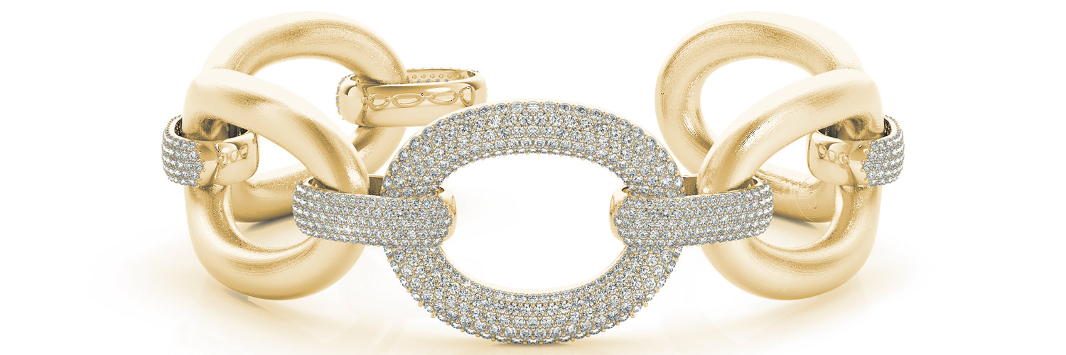 Italian Made Lab Grown Diamond Bracelet - 5 1/6 ct tw | 14K & 18K Gold, VS1 D/E/F | 14K White Gold | Lab Grown Diamond Bracelet