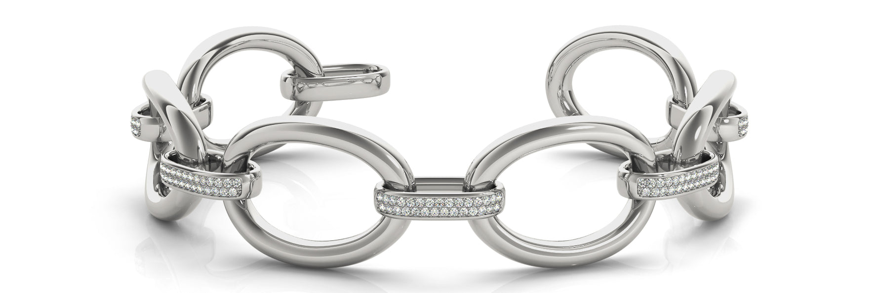 Italian Made Lab Grown Diamond Bracelet - 1 1/3 ct tw | 14K & 18K Gold, VS1 D/E/F | 14K White Gold | Lab Grown Diamond Bracelet
