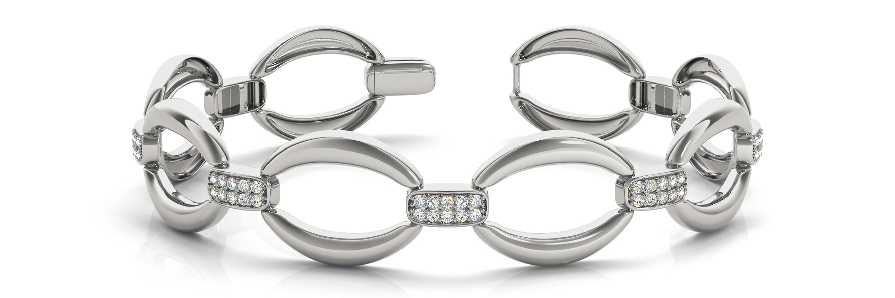 Italian Made Lab Grown Diamond Bracelet - 1 ct tw | 14K & 18K Gold, VS1 D/E/F | 14K White Gold | Lab Grown Diamond Bracelet